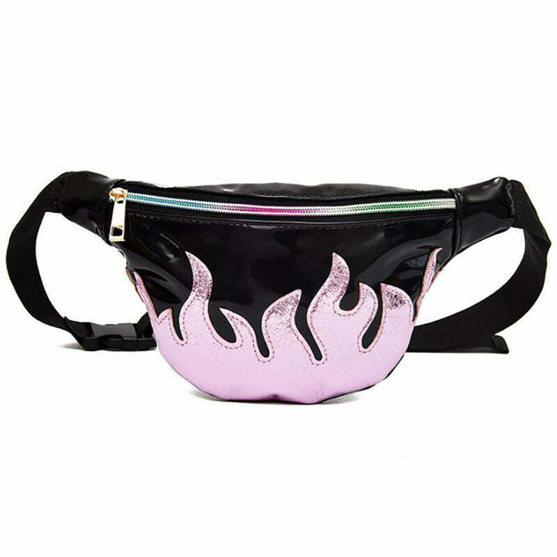 Trendy Flamin' Fanny Pack - Y2K Style Accessory for Grunge and Streetwear Outfits