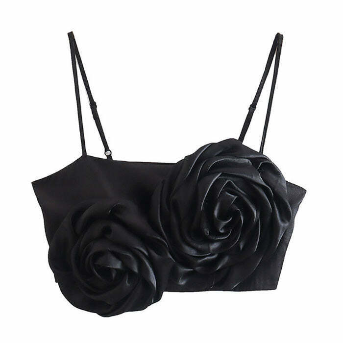 Trendy French Rose Satin Top for Y2K Grunge Fashion - Perfect for Parties & Modern Styles