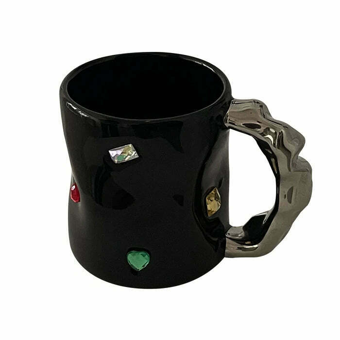 Trendy Gems Coffee Cup - Y2K Fashion Cargo & Retro Futurism Inspired Drinkware