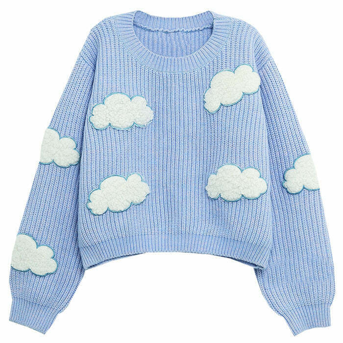 Trendy Gone Dreaming Cloud Sweater for Y2K Style Outfits and Spring Fashion Looks