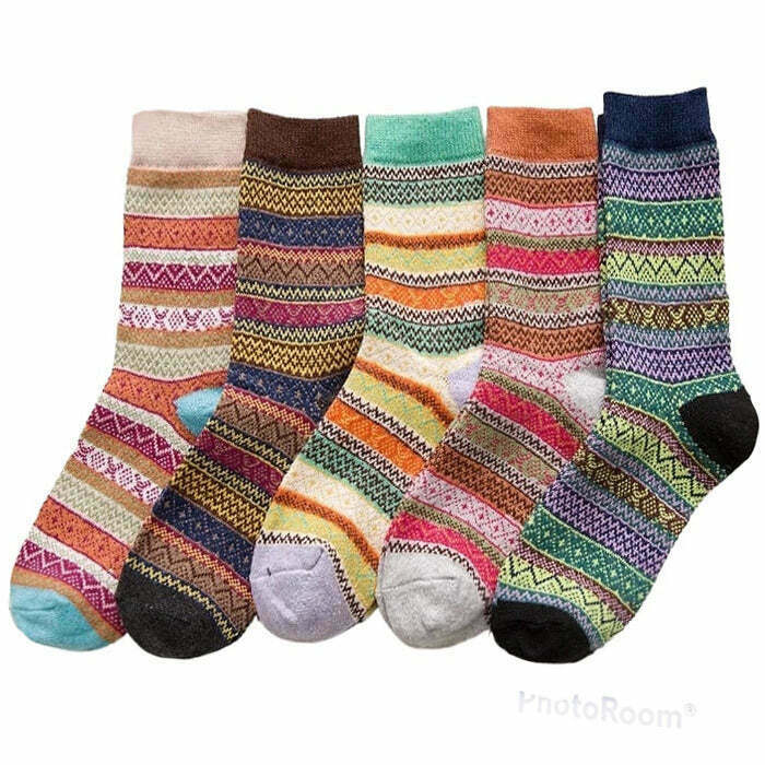 Trendy Grandma Aesthetic Pack Socks - Y2K Fashion Essentials for Cute and Grunge Styles