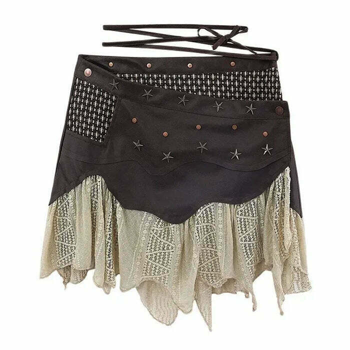 Trendy Grunge Fairy Mini Skirt - Vintage Y2K Style for Club and Casual Fashion