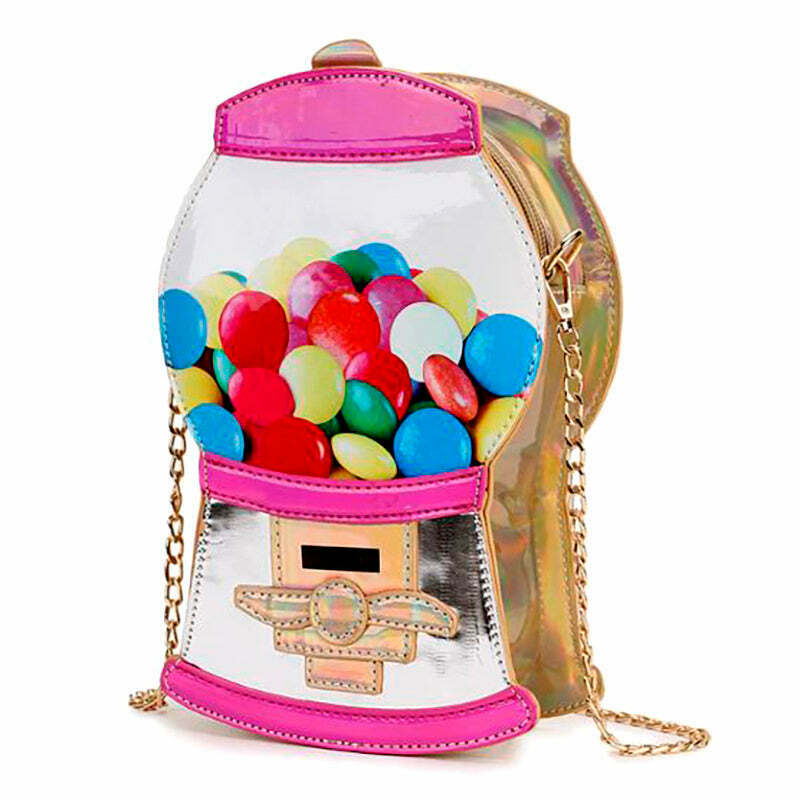 Trendy Gumball Machine Mini Handbag - Cute Y2K Fashion for Edgy Summer Outfits