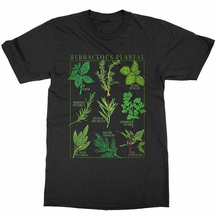 Trendy Herbaceous T-Shirt for Y2K Fashion Lovers - Retro Style for Unique Outfits