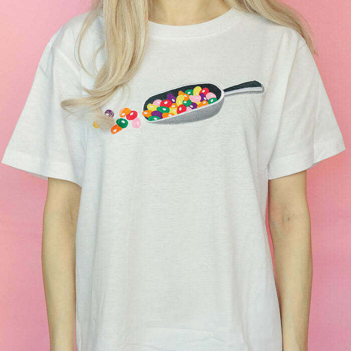 Trendy Jelly Beans Tee - Y2K Style Kpop Fashion for Parties & Everyday Outfits