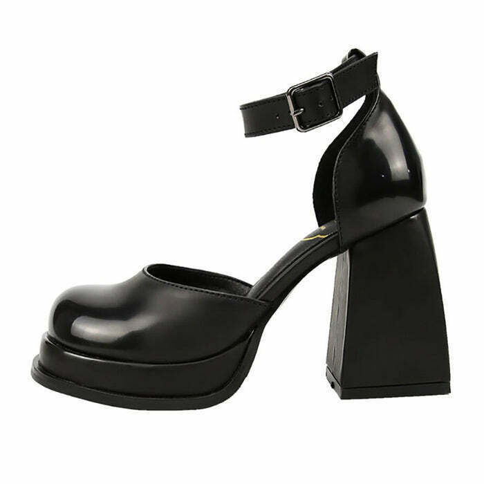 Trendy Mary Jane Platform Heels for Y2K Grunge Fashion - Elevate Your 2000s Style