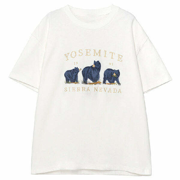 Trendy Nevada Bear T-Shirt for Y2K Fashion Lovers - Perfect for Skater and Concert Outfits