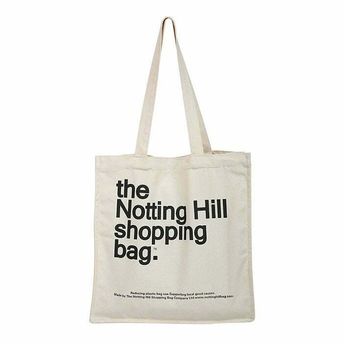 Trendy Notting Hill Shopping Bag - Y2K Fashion Essential for Stylish Outfits