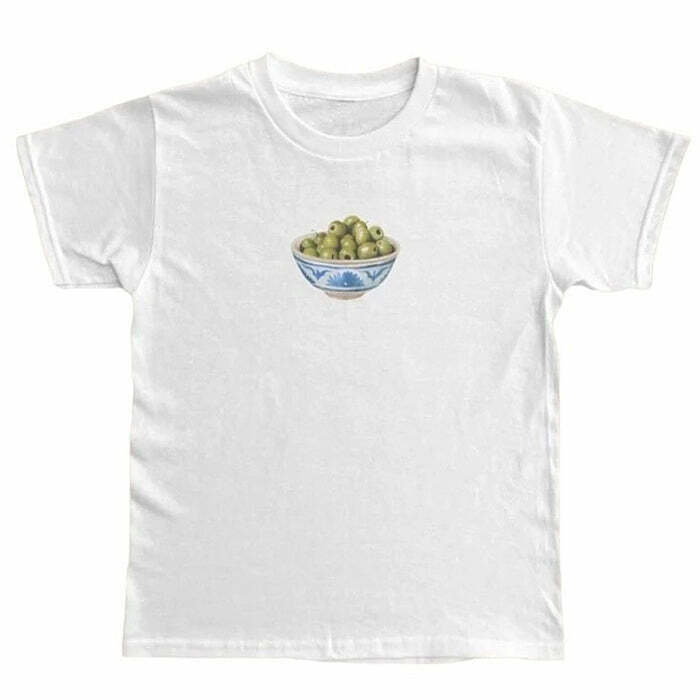 Trendy Olives Graphic Tee for Y2K Style - Perfect for Grunge Outfits and Casual Wear