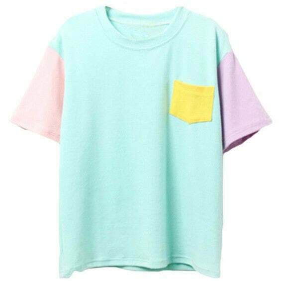 Trendy Pastel Combo T-Shirt for Y2K Fashion Lovers - Perfect for Baggy Outfits & Grunge Style