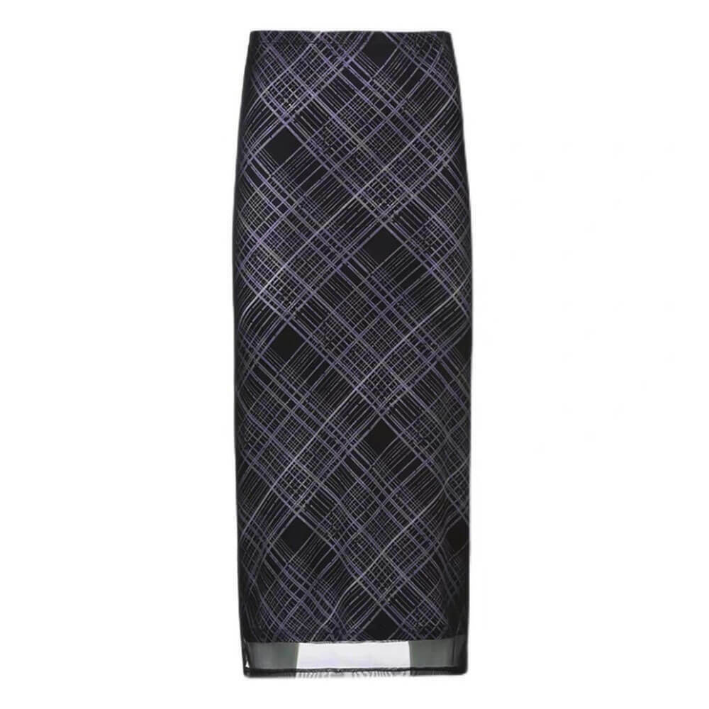 Trendy Plaid Maxi Skirt for Y2K Style - Grunge Cyber Fashion & TikTok Outfits