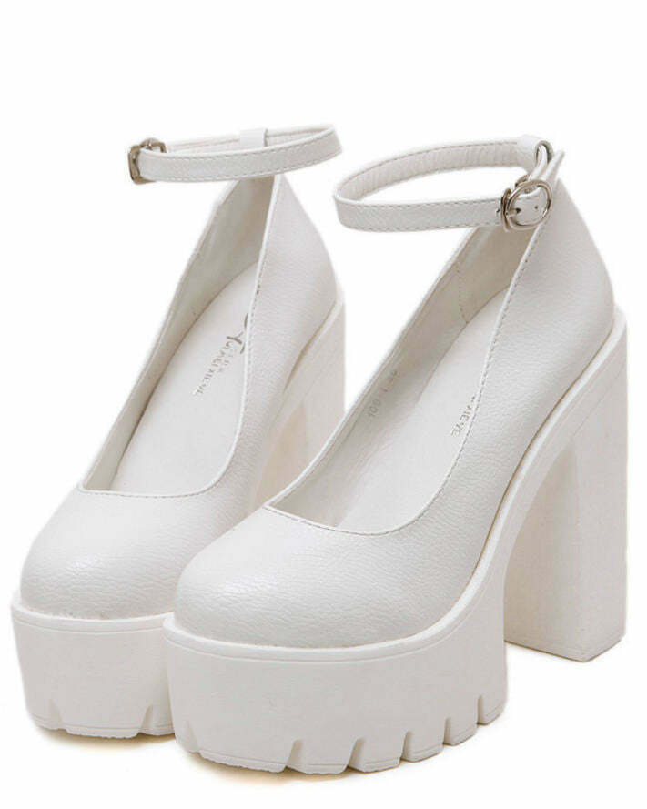 Trendy Platform Heeled Sandals for Y2K Retro Aesthetic & Fairy Grunge Style