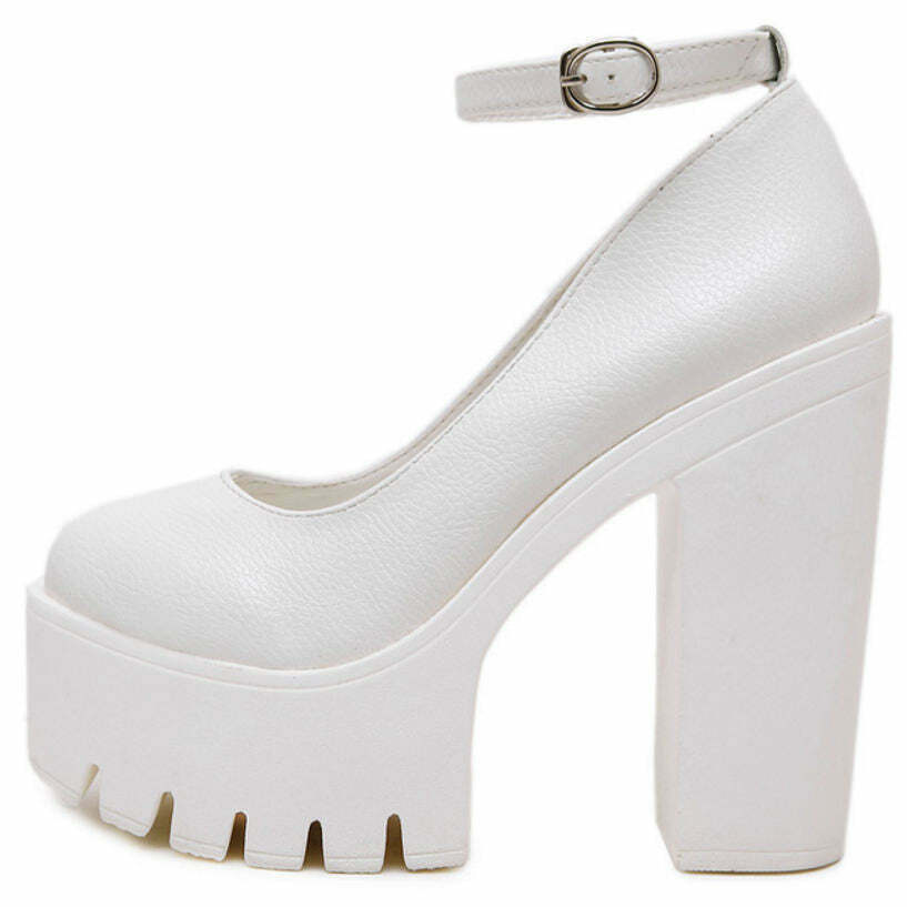 Trendy Platform Heeled Sandals for Y2K Retro Aesthetic & Fairy Grunge Style