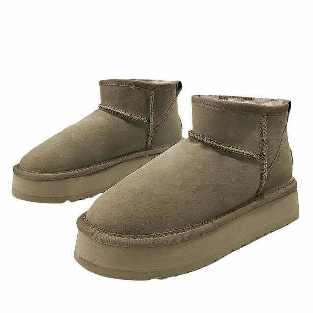 Trendy Sheepskin Boots for Y2K Style: Retro Fashion Must-Have for Cute Outfits