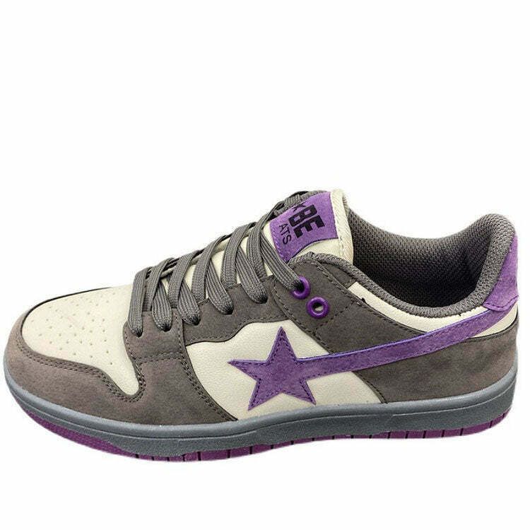 Trendy Shooting Star Aesthetic Sneakers for Cyber Y2K Style and Street Fashion Enthusiasts