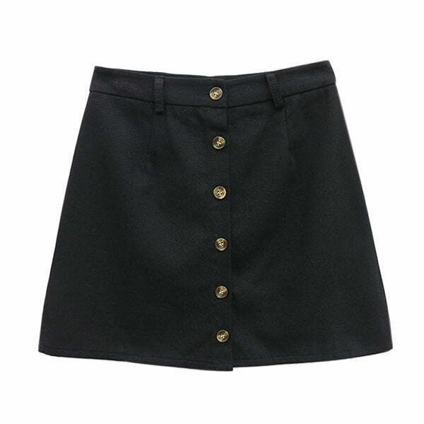 Trendy Teen Craft Button Front Skirt - Y2K Style for Fashion-Forward Outfits