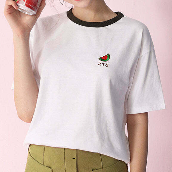 Trendy Watermelon T-Shirt for Y2K Fashion Lovers - Iconic Style Inspired by Celebs