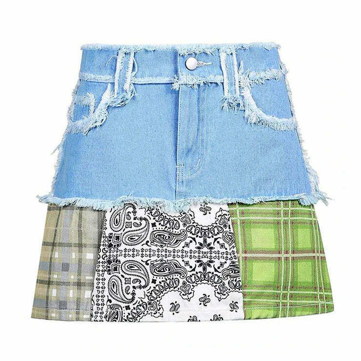 Trendy Y2K Denim Mini Skirt for Stylish Outfits - Embrace Retro 90s Fashion Vibes