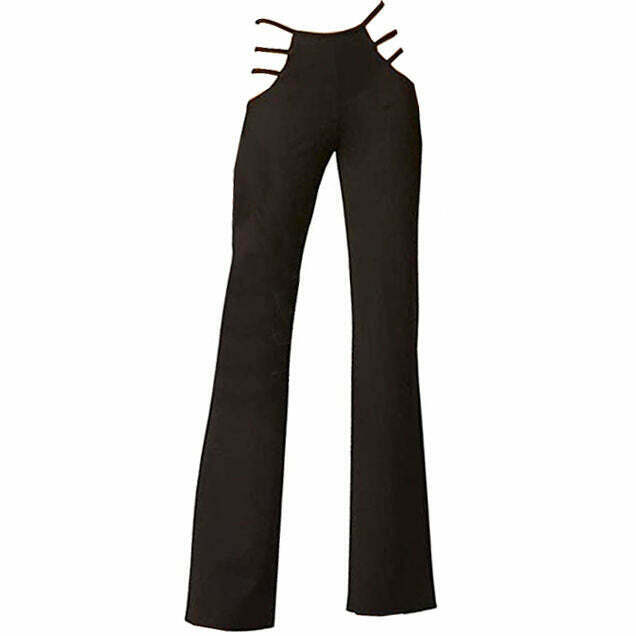 Trendy Y2K Flare Trousers for Grunge and Street Style - Embrace 2000s Fashion Today!