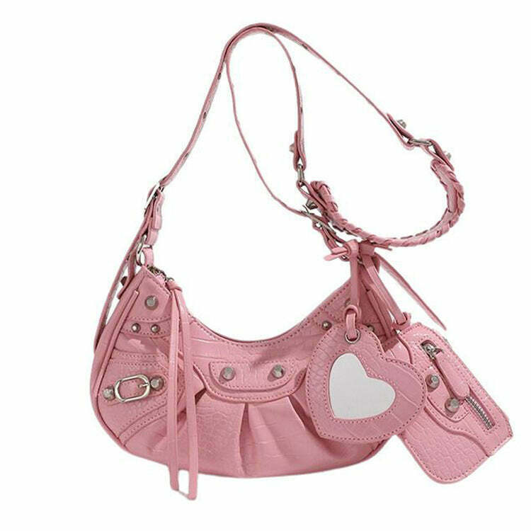 Trendy Y2K Mini Shoulder Bag - Stylish 2000s-Inspired Accessory for Fashionable Outfits