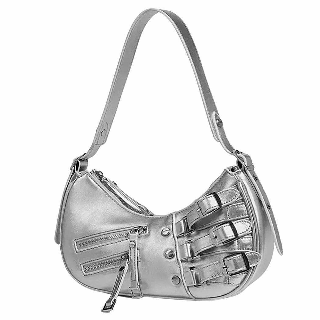 Trendy Y2K Shoulder Bag for Emo & Goth Fashion - Perfect for Summer Outfits & Grunge Style