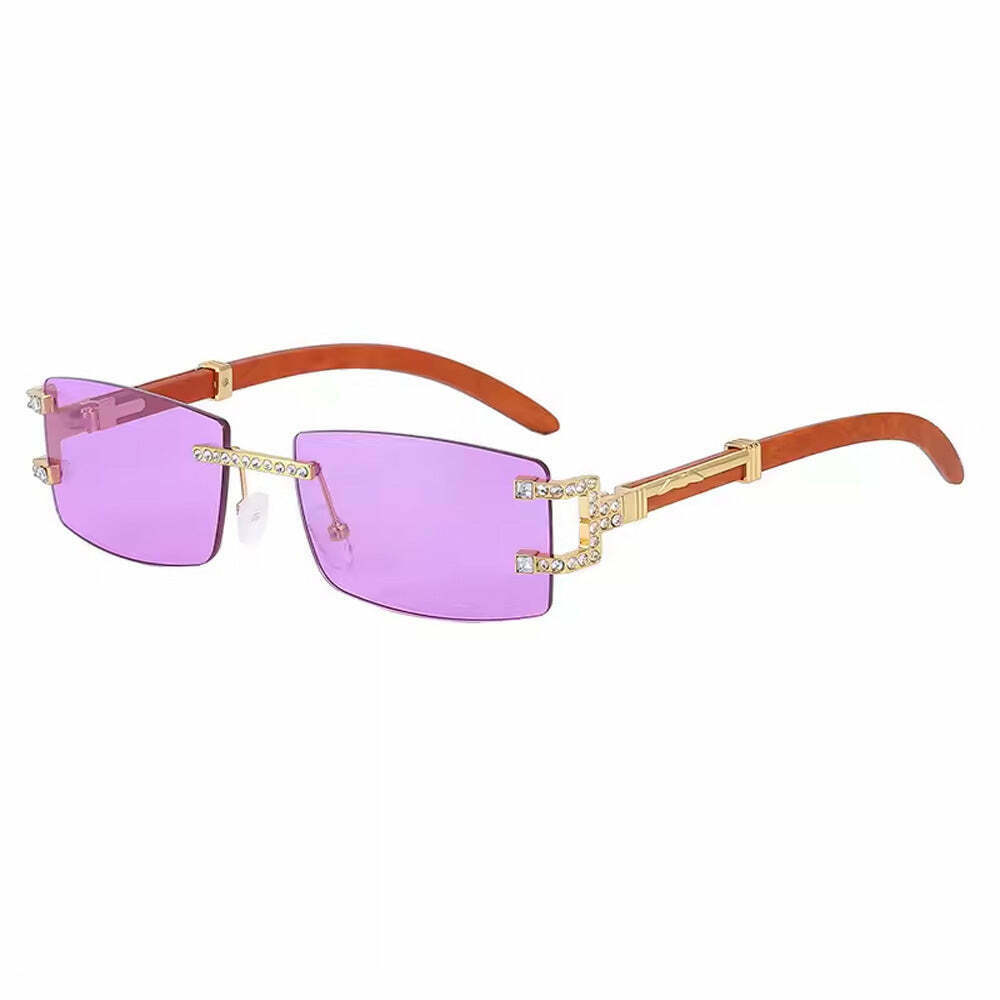 Trendy Y2K Square Frameless Sunglasses for Skater Fashion & Stylish Outfits