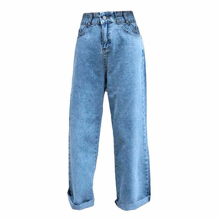 Trendy Young & Single Crop Jeans for Y2K Fashion Lovers - Perfect for Stylish Outfits