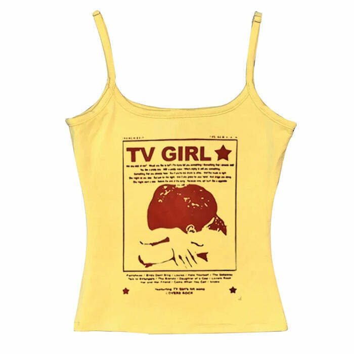 TV Girl Y2K Aesthetic Tank Top - Trendy Y2K Grunge & Emo Fashion for Stylish Outfits