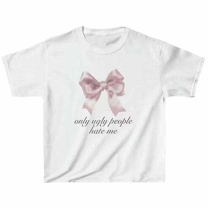 Ugly People Hate Me Tee - Y2K Grunge Shirt for Trendy Punk Fashion Lovers