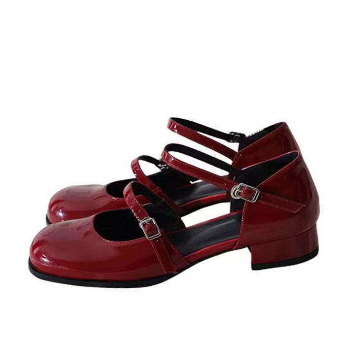 Vintage Aesthetic Mary Jane Sandals for Y2K Fashion: Retro Style for Cyber Grunge Looks