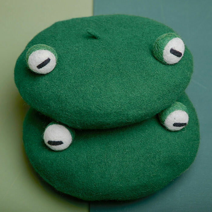 Vintage Frog Beret - Retro Y2K Fashion Accessory for Grunge and Western Style Outfits