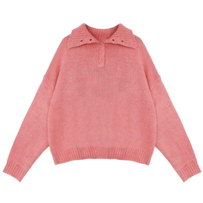 Warm Wishes Button Neck Sweater - Trendy Y2K Style for Preppy Outfits and Indie Fashion