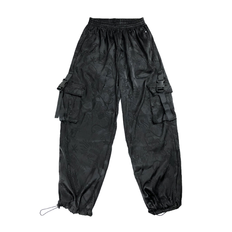 Y2K Style Chinese Dragon Cargo Pants for Trendy Indie Looks and Retro Fashion Revival