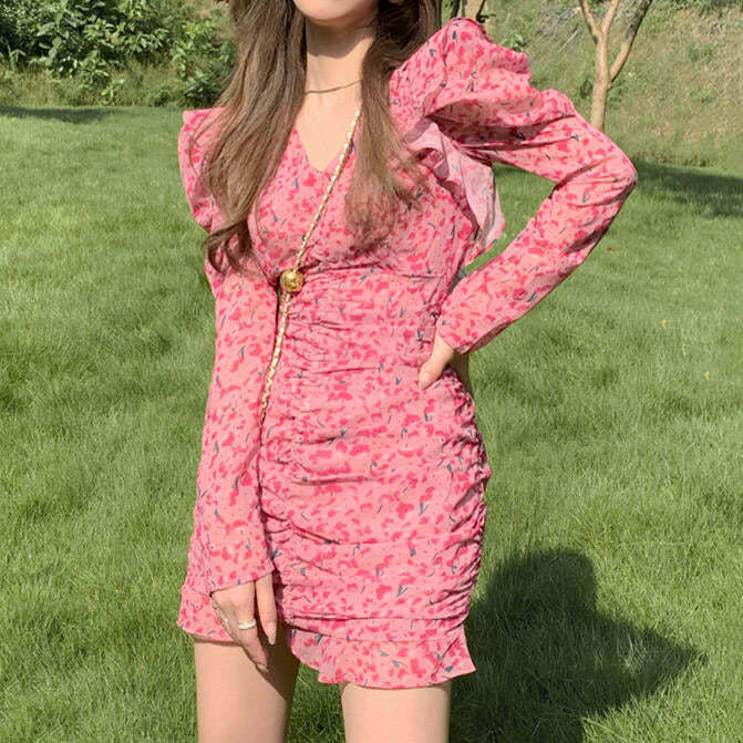 Y2K Style Garden Party Mini Dress - Trendy Grunge Fashion for Effortless Summer Vibes