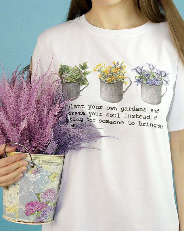 Your Own Gardens T-Shirt - Trendy Y2K Style Top for Anime and Grunge Fashion Lovers