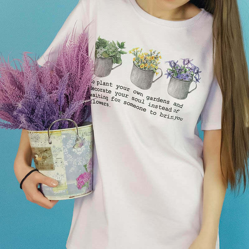 Your Own Gardens T-Shirt - Trendy Y2K Style Top for Anime and Grunge Fashion Lovers